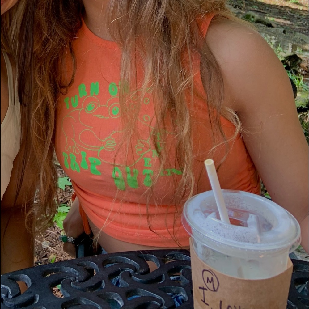 orange urban outfitters tank top